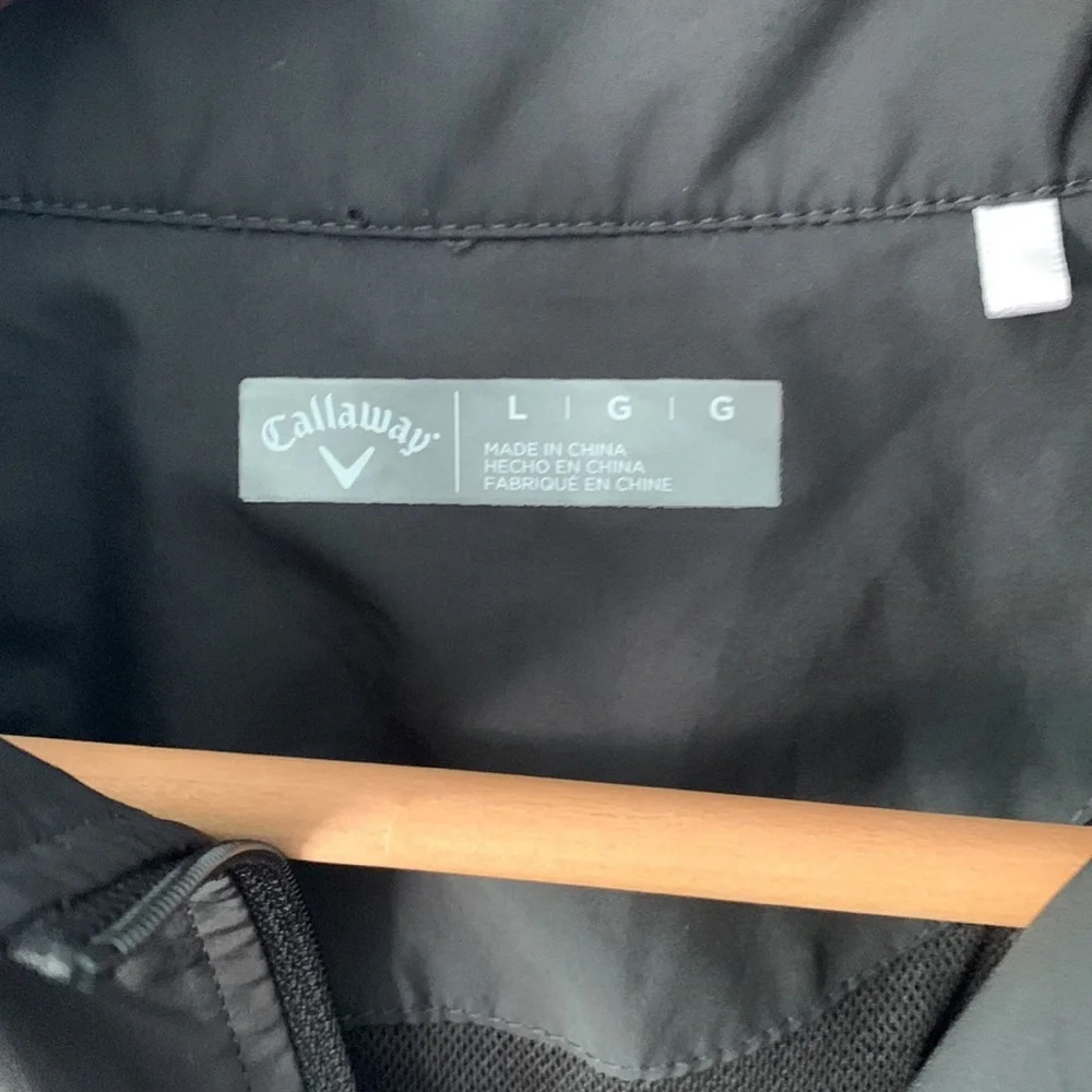 Callaway ladies full zip black windbreaker jacket size large - Picture 3 of 8